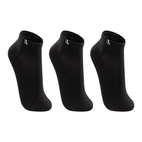 Kit 3 Pares de Meia Lupo Walk Cano Curto Preta Preto - 33 A 36