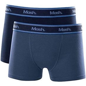 Kit 2 Cuecas Boxer Cotton Mash Azul Azul - P