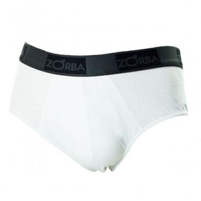 Cueca Slip Zorba Algodão Branco Un Branco - P