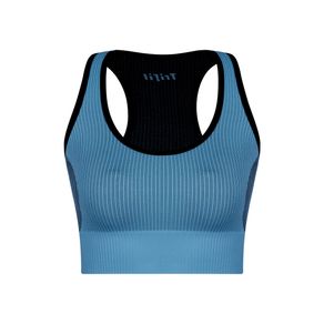 Top Esportivo Trifil Feminina Alça Larga Azul Jeans Un Azul Jeans - M