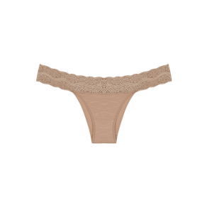 Calcinha Biquini Hope em Modal Detalhe em Renda 3532 Bege Ballet Un Bege Ballet - P