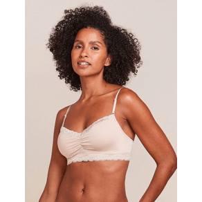 Sutiã Hope Modal Top Bojo Removivel Com Renda 2732 Bege Ballet Un Bege Ballet - P/40