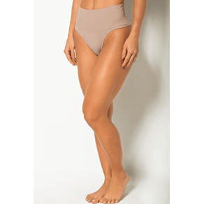 Calcinha Trifil Fio Dental Modeladora Cintura Alta 2434 Macadamia Un Macadamia - P