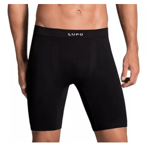 Cueca Lupo Boxer Long Leg Micromodal Sem Costura 674 Preto Un Preto - P