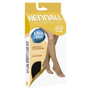 Meia 3/4 Kendall Sem Ponteira Alta Compressão Preto Preto - GG