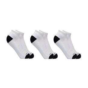 Kit 3 Meias Cano Curto Para Corrida Algodão Ted Socks 1800 Branco/Preto Un Branco/Preto - 39/44