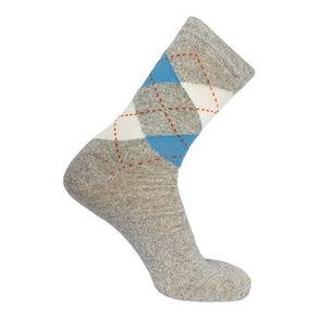 Meia Social Escocesa Xadrez Algodão S3 Cinza Azul Branco Azul - 39/44