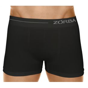 Cueca Boxer Zorba Microfibra Sem Costura Preto Preto - P