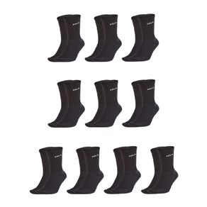 Kit 10 Meias Cano Médio Polo Star Algodão Preto - 39 a 44 Preto - 39/44