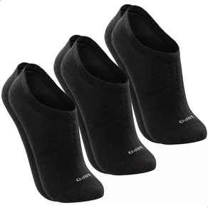 Kit 3 Meias Cano Invisível Lupo Feminino 3270 Preto 33 A 36 Preto - 33/36