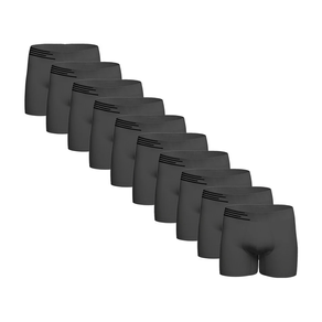 Kit 10 Cuecas Boxer Microfibra UP Cinza Cinza - P