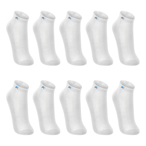 Kit 10 Pares de Meias Cano Curto Algodão Up 3225 Branco Branco - 34/38