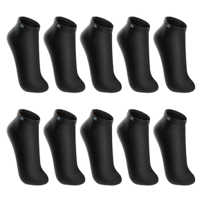 Kit 10 Pares de Meias Cano Curto Algodão Up 3225 Preto Preto - 34/38