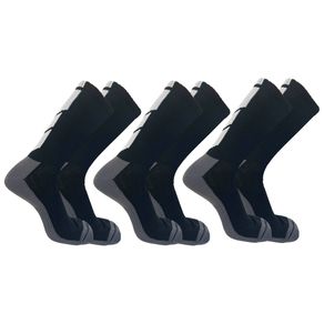 Kit 3 Meias Up Ciclismo Cano Longo Microfibra Masculina Preto - 39/44 Preto - 39/44