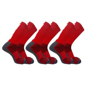Kit 3 Meias Up Ciclismo Cano Longo Microfibra Masculina Vermelho - 39/44 Vermelho - 39/44