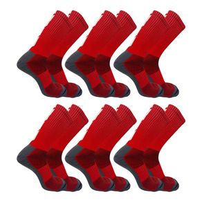 Kit 6 Meias Up Ciclismo Cano Longo Microfibra Masculina Vermelho - 39/44 Vermelho - 39/44