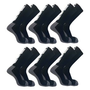 Kit 6 Meias Up Ciclismo Cano Longo Microfibra Masculina Preto - 39/44 Preto - 39/44