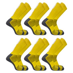 Kit 6 Meias Up Ciclismo Cano Longo Microfibra Masculina Amarelo - 39/44 Amarelo - 39/44