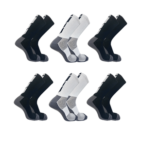 Kit 6 Meias Up Ciclismo Cano Longo Microfibra Masculina Preto e Branco - 39/44 Preto e Branco - 39/44