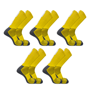 Kit 5 Meias Up Ciclismo Cano Longo Microfibra Amarelo - 39/44 Amarelo - 39/44