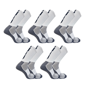 Kit 5 Meias Up Ciclismo Cano Longo Microfibra Branco - 39/44 Branco - 39/44