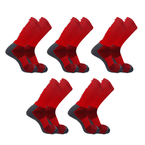 Kit 5 Meias Up Ciclismo Cano Longo Microfibra Vermelho - 39/44 Vermelho - 39/44