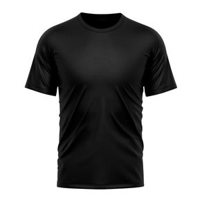 Camiseta Dry Fit Masculina Básica Preto Preto - P