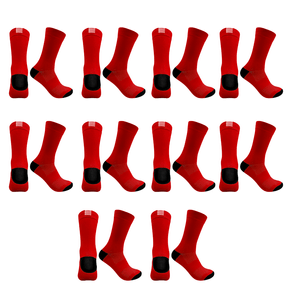 Kit 10 Pares Meias Esportivas Caminhada Corrida Vermelho 39/44 Vermelho - 39/44