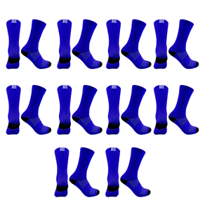Kit 10 Pares Meias Esportivas Caminhada Corrida Azul Royal 39/44 Azul Royal - 39/44