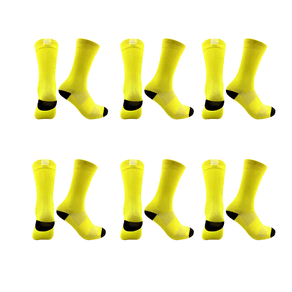 Kit 6 Pares Meias Esportivas Caminhada Corrida Amarelo 39/44 Amarelo - 39/44