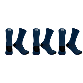 Kit 3 Pares Meias Esportivas Caminhada Corrida Azul Marinho 39/44 Azul Marinho - 39/44