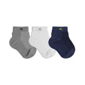 Kit 3 Pares Meia Infantil Baby Up Algodão Cano Médio Sortido Sortido - RN