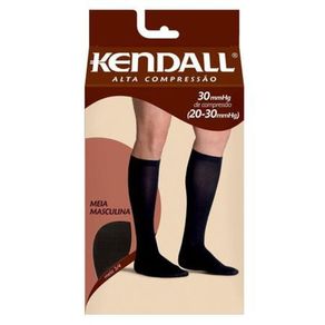 Meia 3/4 Kendall Masculina Alta Compressão Preto Preto - M