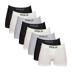 Kit 8 Cuecas Boxer Polo Star Algodão Sortido Sortido - P