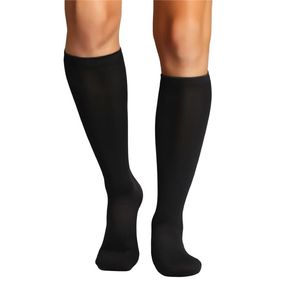 Meia 3/4 Vitall Medical Com Ponteira Ponteira Média Compressão Preto Preto - M