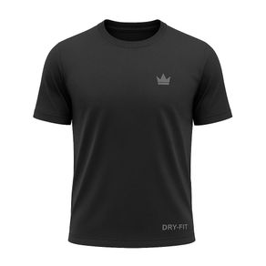 Camiseta Dry Fit Rei do Esporte Masculina Academia Treino Preto Un Preto - P