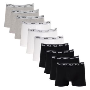 Kit 10 Cuecas Boxer Polo Star Cotton Sortido Sortido - P