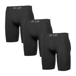Kit 3 Bermudas Térmica Up Segunda Pele Preto Preto - P