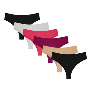 Kit 6 Calcinhas Tanga Laser Sem Costura Sortida A43 Sortido - G