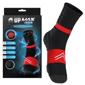 Meia Compressão Up Sport Corrida Cano Alto Absorb Socks Preto - 34/38
